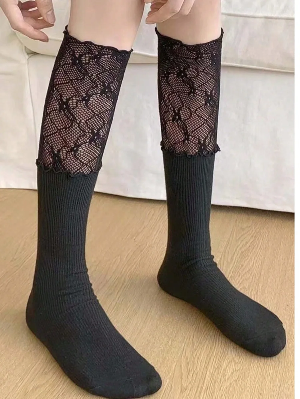 Lace Long Over the Knee OTK Socks